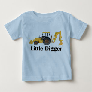 Camiseta Para Bebê Escavador pequeno - t-shirt fino do jérsei do beb