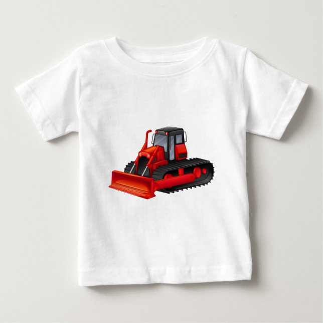 Camiseta Para Bebê Escavadora (Frente)