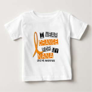 Camiseta Para Bebê Esclerose múltipla do MS eu visto a laranja para