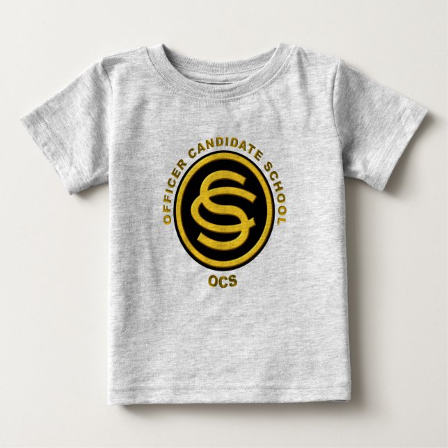 Camiseta Para Bebê Escola Candidata de Oficial do Exército - OCS (Frente)