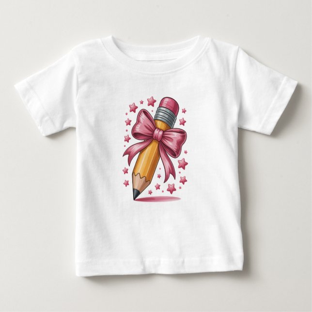 Camiseta Para Bebê Escola de Apreciação de Professores do Arco Pencil (Frente)