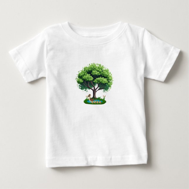 Camiseta Para Bebê Escondido pacífico de Duck (Frente)