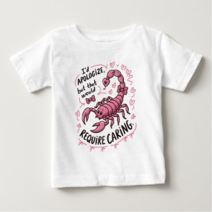 Camiseta Para Bebê Escorpião Apologico Engraçado Cotação Scorpio