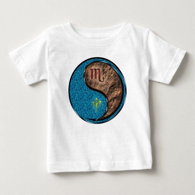 Camiseta Para Bebê Escorpião & Macaco da Terra (Frente)