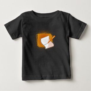 Camiseta Para Bebê Escrevendo sobrevoo