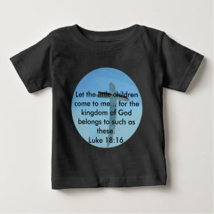 Camiseta Para Bebê Escritura Cristã Orgânica Matthew 19:14