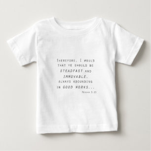 Camiseta Para Bebê escritura de mosiah lds imóvel stadfast