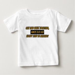 Camiseta Para Bebê Escritura Versa de Bíblia Amos 3:3 KJV