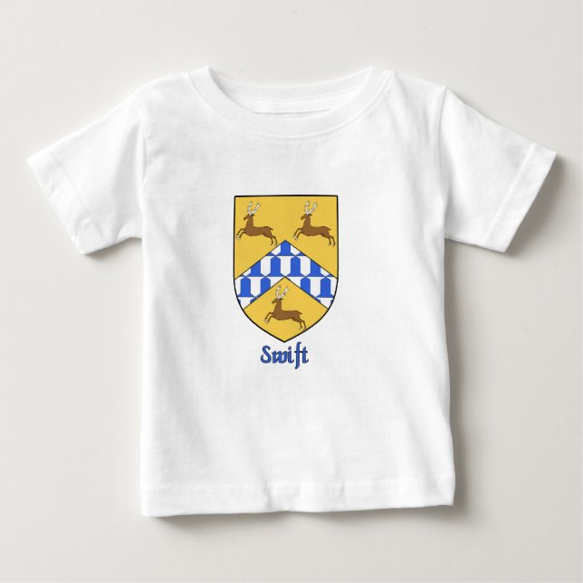 Camiseta Para Bebê Escudo da família Swift (Frente)