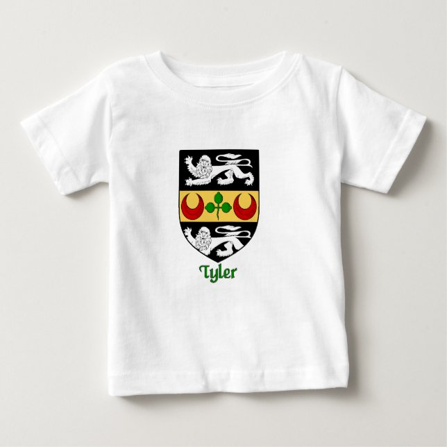 Camiseta Para Bebê Escudo da família Tyler (Frente)