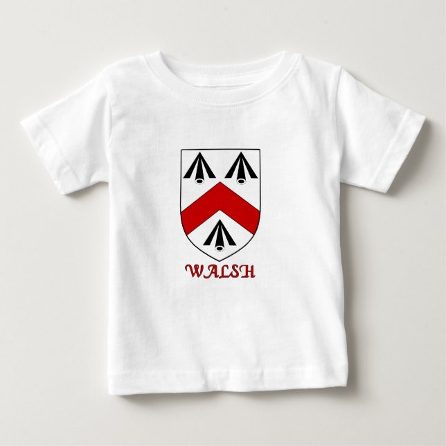 Camiseta Para Bebê Escudo da Família Walsh (Frente)