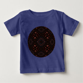 Camiseta Para Bebê Escuridão brilhante Caleidoscópio Mandala