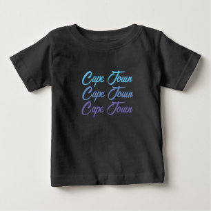 Camiseta Para Bebê Esfrie sua cidade favorita Cape Town baby