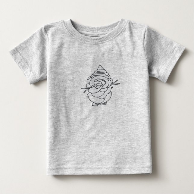 Camiseta Para Bebê Eskimo Cuddle (Frente)