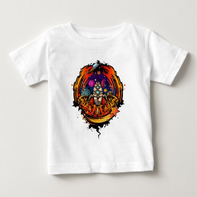 Camiseta Para Bebê Espachante de Explosão (Frente)