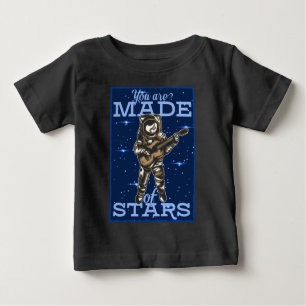 Camiseta Para Bebê Espaço Adorável Que Você É Feito De Estrelas