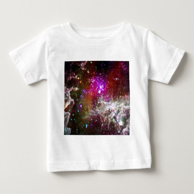 Camiseta Para Bebê Espaço - Nebula Pacman (Frente)