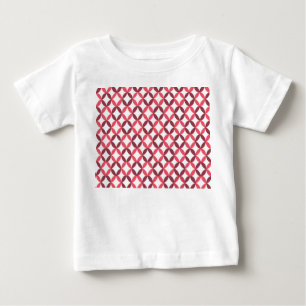 Camiseta Para Bebê Espaço Positivo e Negativo Rosa e Roxo