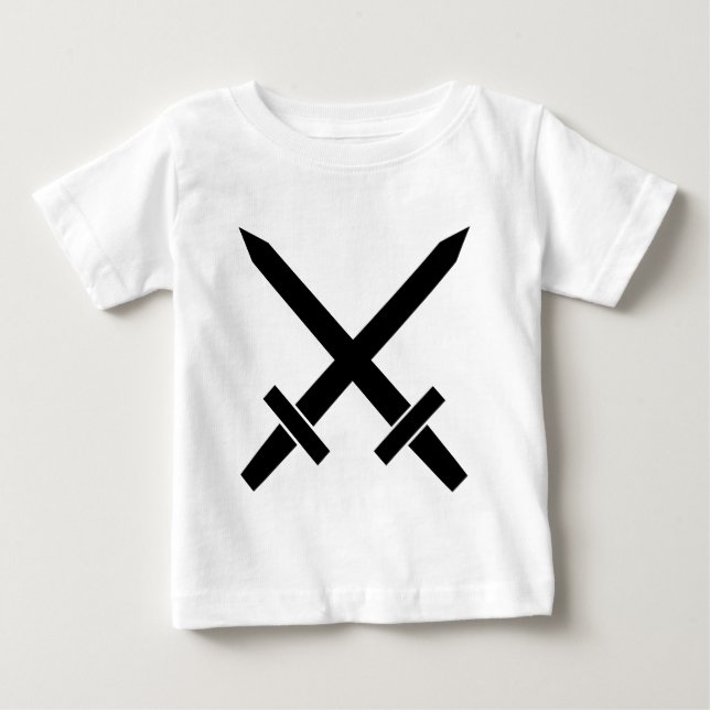 Camiseta Para Bebê Espadas Cruzadas (Frente)