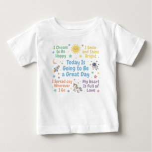 Camiseta Para Bebê Espalhe a Mensagem de Alegria para Pequenos Humano