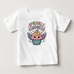 Camiseta Para Bebê Espalhe Gentileza   Cupcake