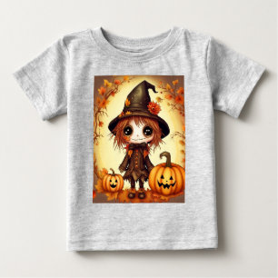 Camiseta Para Bebê Espantalho de Halloween 1