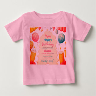Camiseta Para Bebê especial de aniversário