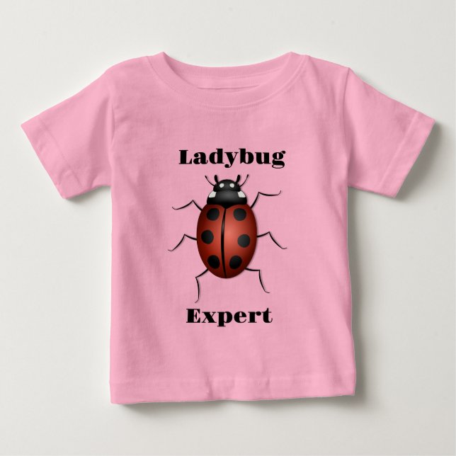 Camiseta Para Bebê Especialista em Ladybug (Frente)