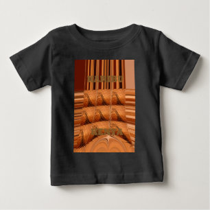Camiseta Para Bebê Espelho Africano Tradicional: Girafa Tecida