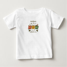 Camiseta Para Bebê Esperança Alegria Paz e Cacau