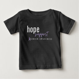 Camiseta Para Bebê Esperança de reconhecimento do cancer de suporte à