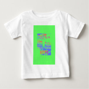 Camiseta Para Bebê Esperança dos EUA: Neon Lemon & Orange Art