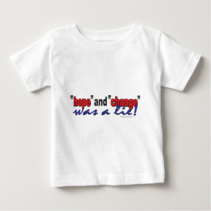 Camiseta Para Bebê ESPERANÇA E MUDANÇA, foi mentira.2