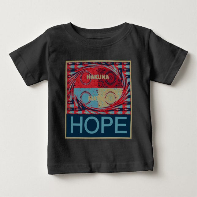Camiseta Para Bebê Esperança pacífica: Um Design Calmante Hakuna Mata (Frente)