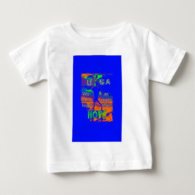Camiseta Para Bebê Esperança Psicodélica dos Estados Unidos: Arte da  (Frente)