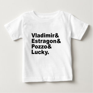 Camiseta Para Bebê Esperando Godot - Vladimir Estragon Pozzo Lucky