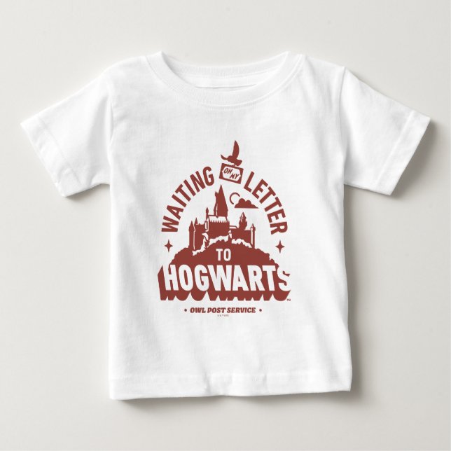 Camiseta Para Bebê Esperando minha Carta para HOGWARTS™ (Frente)