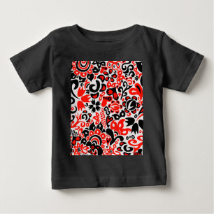 Camiseta Para Bebê Espetáculo floral de arte popular ucraniana