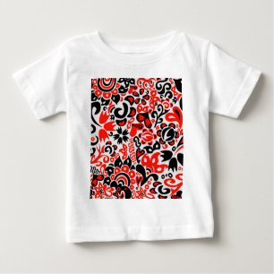 Camiseta Para Bebê Espetáculo floral de arte popular ucraniana