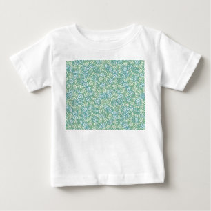 Camiseta Para Bebê Espirais Verdes Azuis