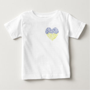 Camiseta Para Bebê Espiral espirra mehandi coração cores da bandeira