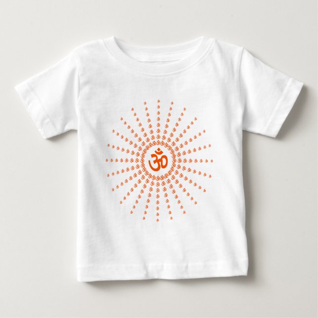 Camiseta Para Bebê Espiritual Om Mandala (Frente)