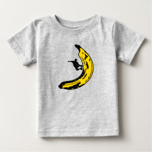 Camiseta Para Bebê Esportes Patinete Engraçado Banana