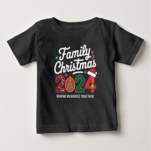 Camiseta Para Bebê Esquadra de Natal da Família 2024, que Combina com