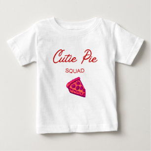 Camiseta Para Bebê Esquadrão Cutie Pie no Dia dos Namorados 