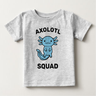 Camiseta Para Bebê Esquadrão de Axolote fofo engraçado personalizável