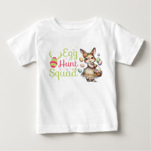 Camiseta Para Bebê Esquadrão de Caça de Ovos de Páscoa