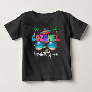 Camiseta Para Bebê Esquadrão de férias Cozumel Sol, Areia e Memórias 