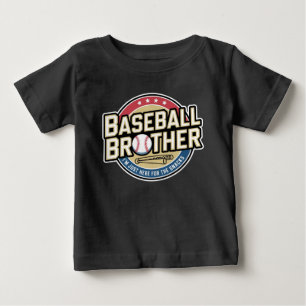 Camiseta Para Bebê Esquadrão de Lanches do Irmão de Beisebol