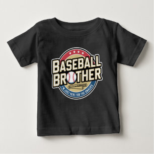 Camiseta Para Bebê Esquadrão de Snack Irmão Baseball